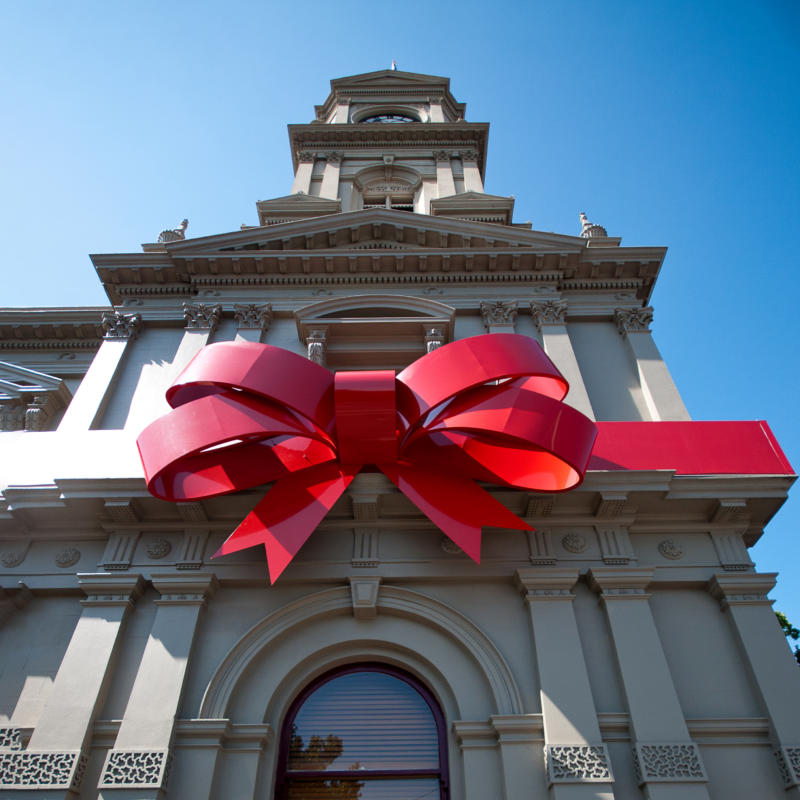 Christmas Bow North Melbourne Town Hall