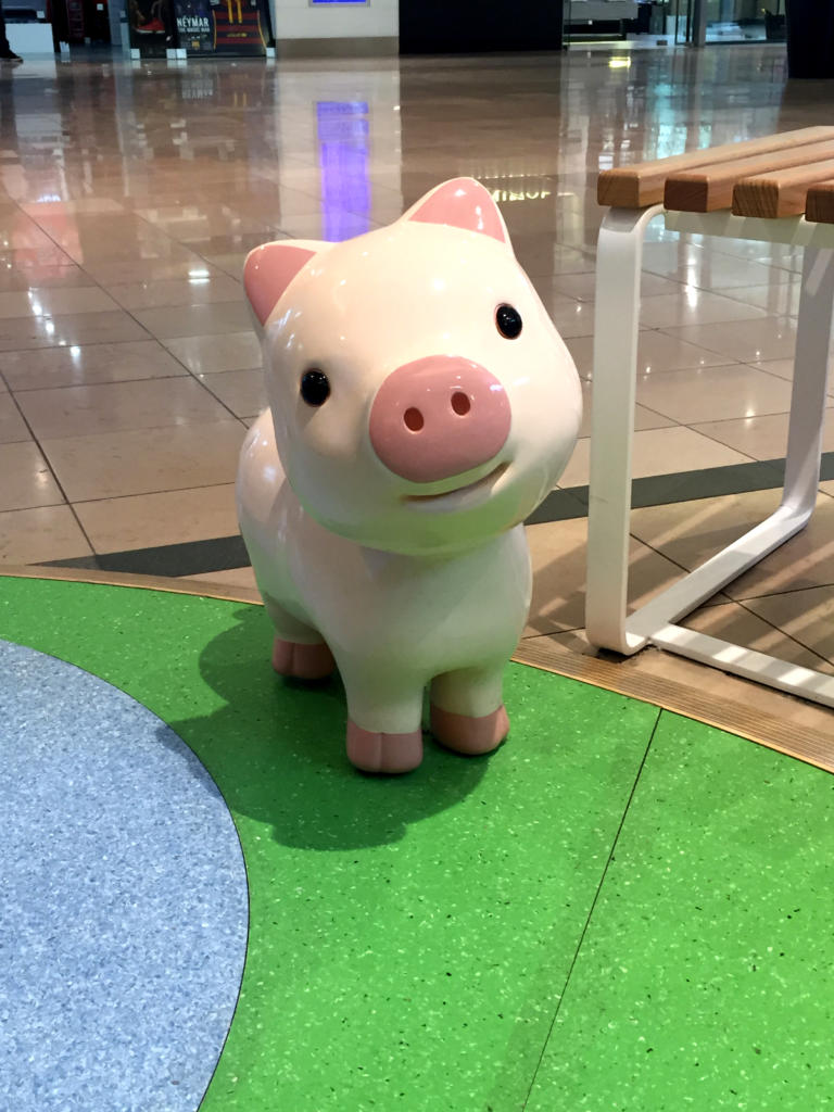 Interactive Play Space with cute animal Sculptures in infant playground at Chadstone Shopping Centre by Lump Studio
