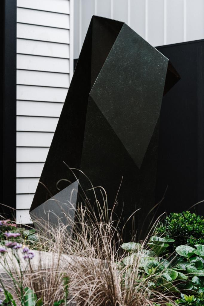 Faceted Sculpture as seen on The Block 202 featured in the landscape by Inge Jabara