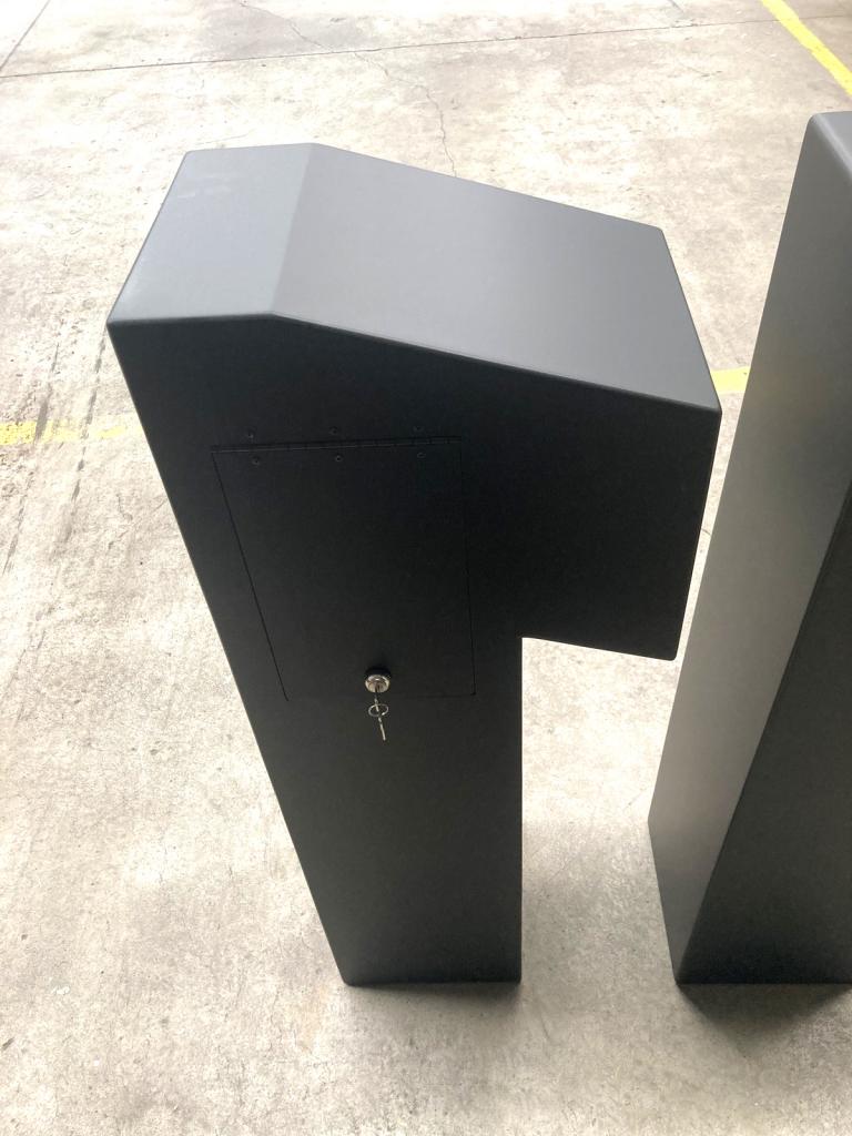 Custom Letterbox Design including giant sculptural number with mail slot parcel tray and access panel by Lump Studio