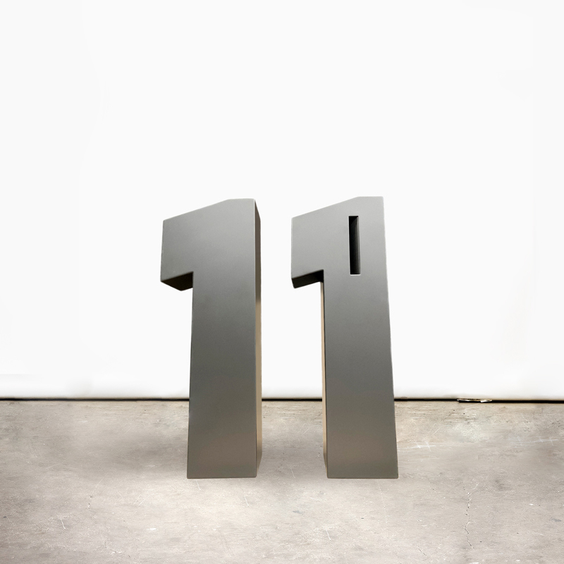 Sculptural Numbers & Letterbox Features