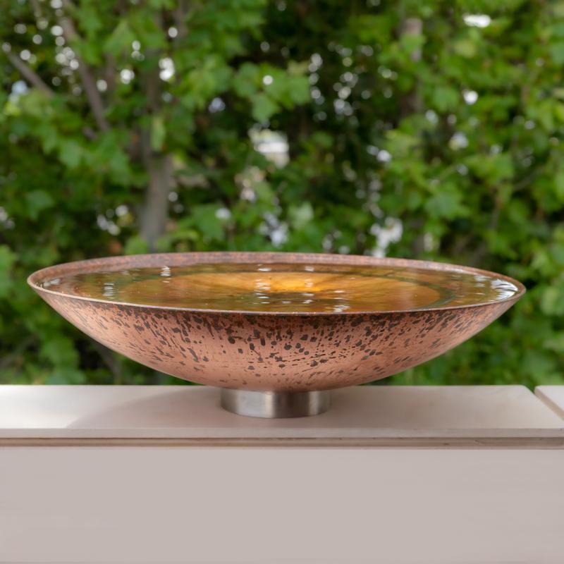 Copper Bowl with Stainless Steel Ring