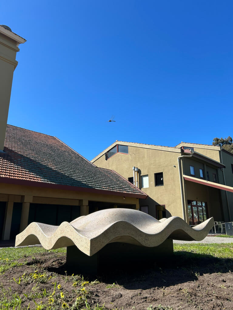 Playable public sculpture conceived by Naarm-based Trawlwoolway multi-disciplinary artist Edwina Green and commissioned by Moonee Valley City Council.
