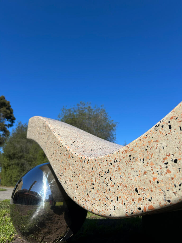 Playable public sculpture conceived by Naarm-based Trawlwoolway multi-disciplinary artist Edwina Green and commissioned by Moonee Valley City Council.